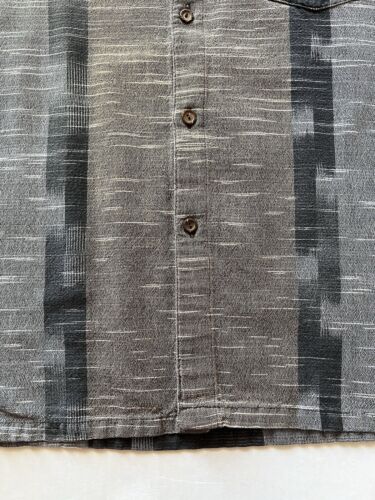 VTG East Winds Trading Co Cotton Wear Mens Button Up Brown Medium Ikat Pattern