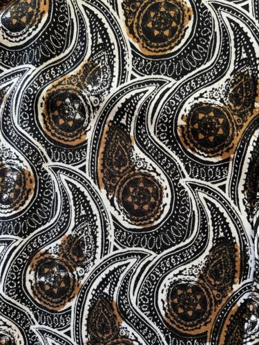 Tasso Elba Island Silk Blend Shirt Mens XL Paisley NWT Brown White Short Sleeve