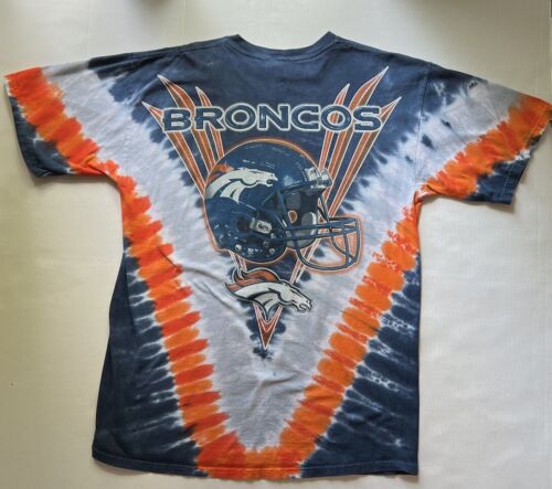 NFL Denver Broncos Tie Dye Shirt Sz L Colorado Mile High Stadium Russell Wilson