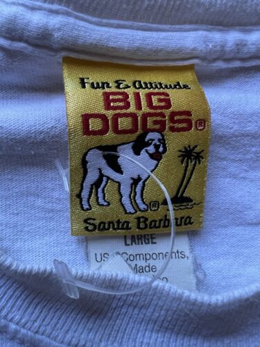 2005 Big Dogs Men Shirt Large White Nothin Butt Bass Graphic Short Sleeve Adult