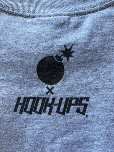 The Hundreds x Hook-Ups Adam Bomb Red Eyes T-Shirt Grey Size Medium 2013