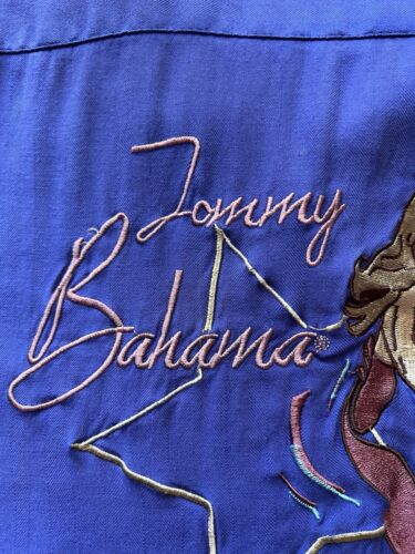 Tommy Bahama Straight Up With A Twist Embroidered PinUp Girl Men's Silk shirt