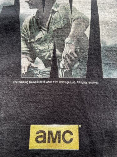 THE WALKING DEAD AMC L TWD Typography Rick 2015 SS Shirt Mens L  TV Promo