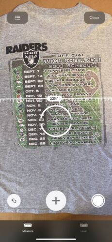 2003 Oakland Raiders Schedule Tshirt Crewneck RARE  Mens Gray Tee