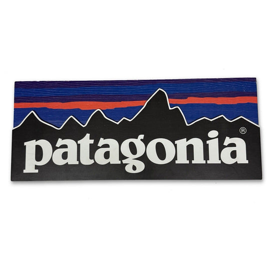 Patagonia Marketing Colorful Display Wooden Texture Sign Mountain Store Wood