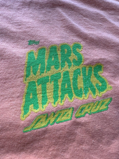 NEW Mars Attacks Santa Cruz 2018 Orange Graphic SS Shirt LARGE Topps Skate Alien