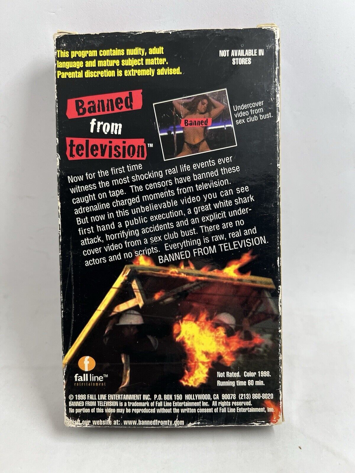 BANNED FROM TELEVISION TV SUPER RARE VHS TAPE 1998 (This Will Shock You!)