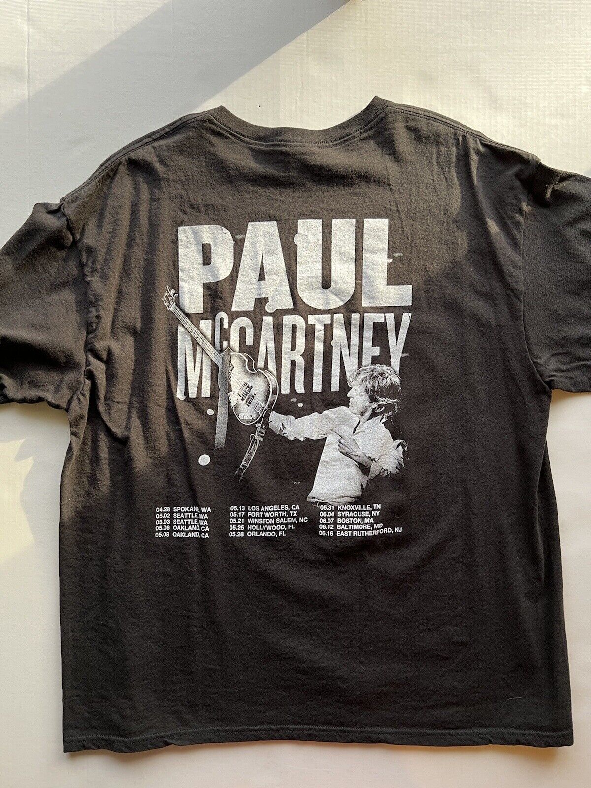 2022 Paul Mccartney Got Back Tour The Beatles. Crew black CONCERT Mens Size XL