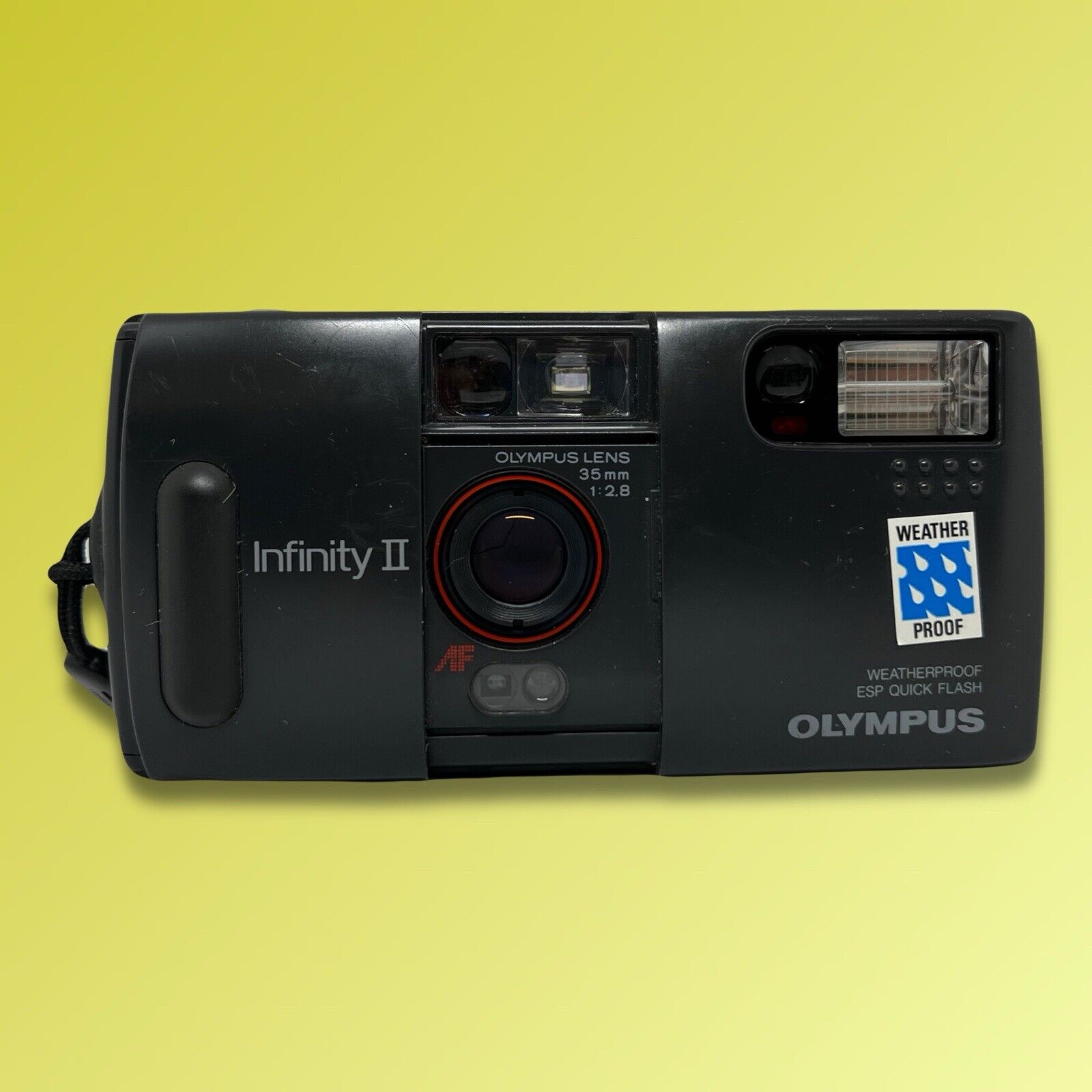 OLYMPUS INFINITY II 2 Camera 35MM 1:2.8 WEATHER PROOF CLEAN With Manual