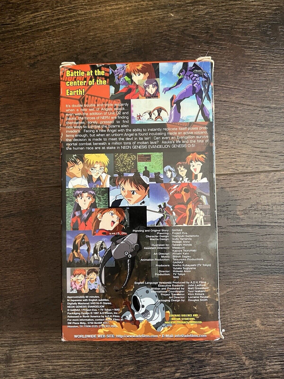 Neon Genesis Evangelion; Genesis 0:5 Magma Diver! - VHS, 1997. Asuka. Rei. TV