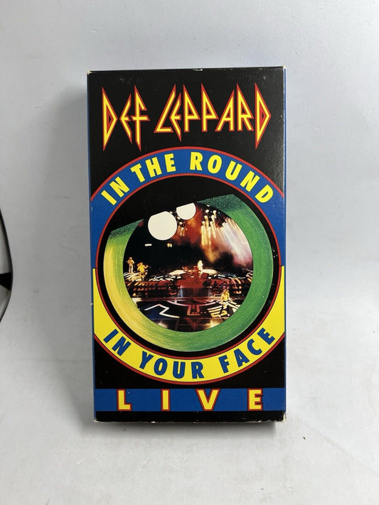 Def Leppard In the Round In Your Face 1989 VHS In Shrink OOP Live Concert