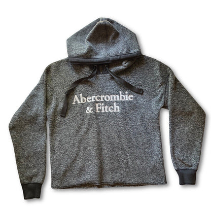 Abercrombie & Fitch Sweater Womens Small Gray Fleece Hoodie Pullover Sweatshirt