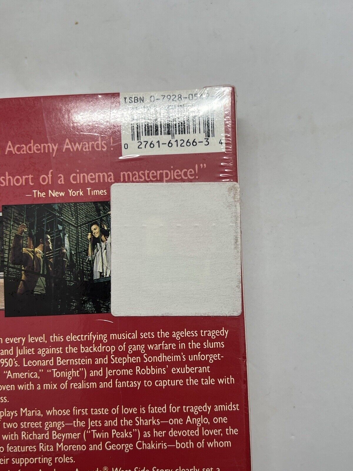 West Side Story 1961 Musical (VHS) New In Packaging Movie. NiB. Factory Sealed!