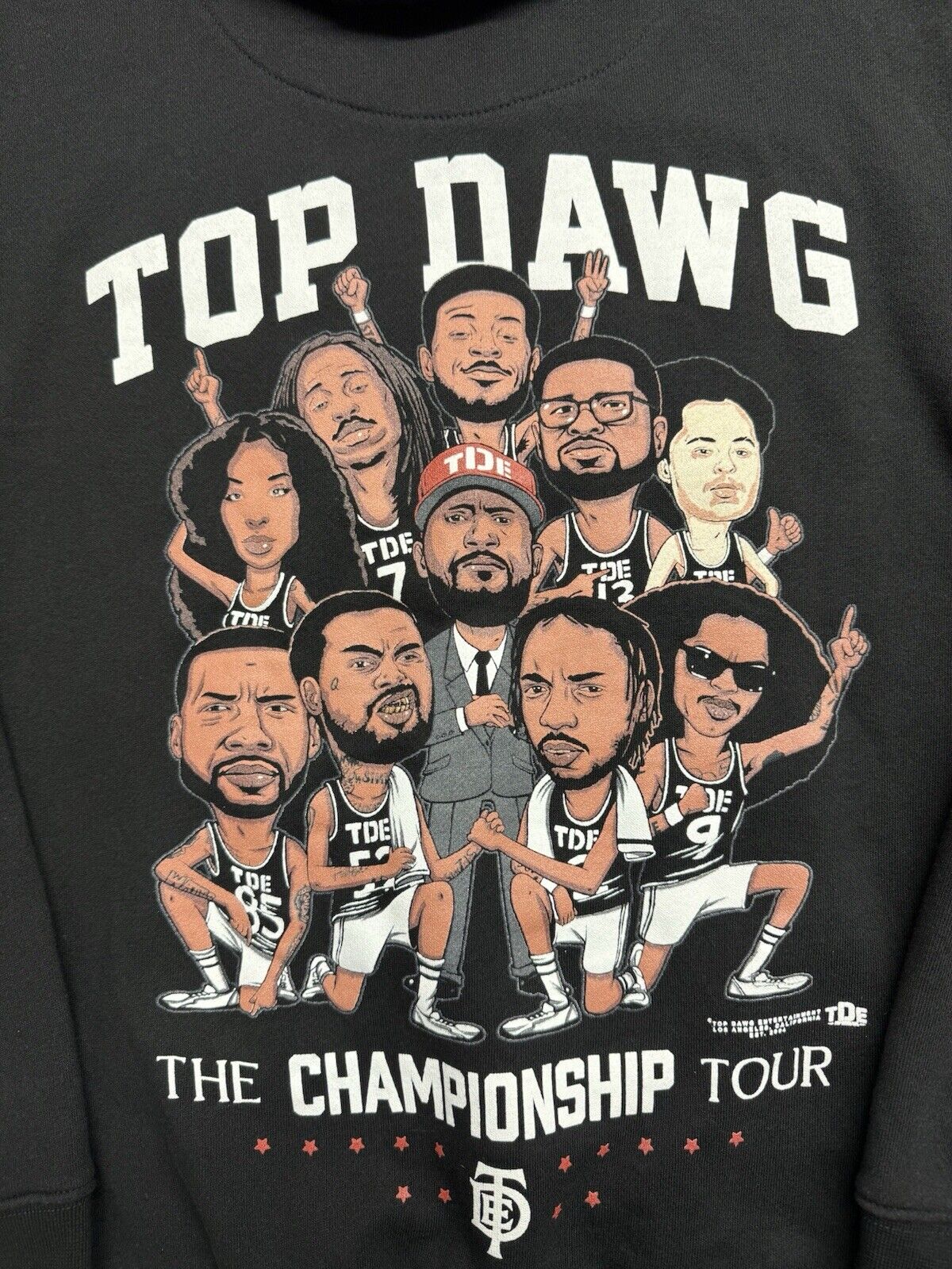 2019 TDE Top Dawg Entertainment Kendrick the Championship Tour  Hoodie Small