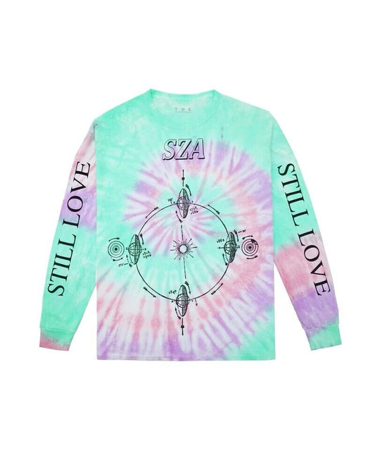 SZA Still Love Tie Dye Long Sleeve Tee CTRL Championship Tour Official Large Men