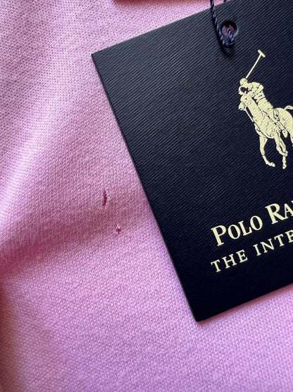 “IM WITH STUPID” Polo Ralph Lauren Polo Custom Embroidered Pink Mens Medium NWT