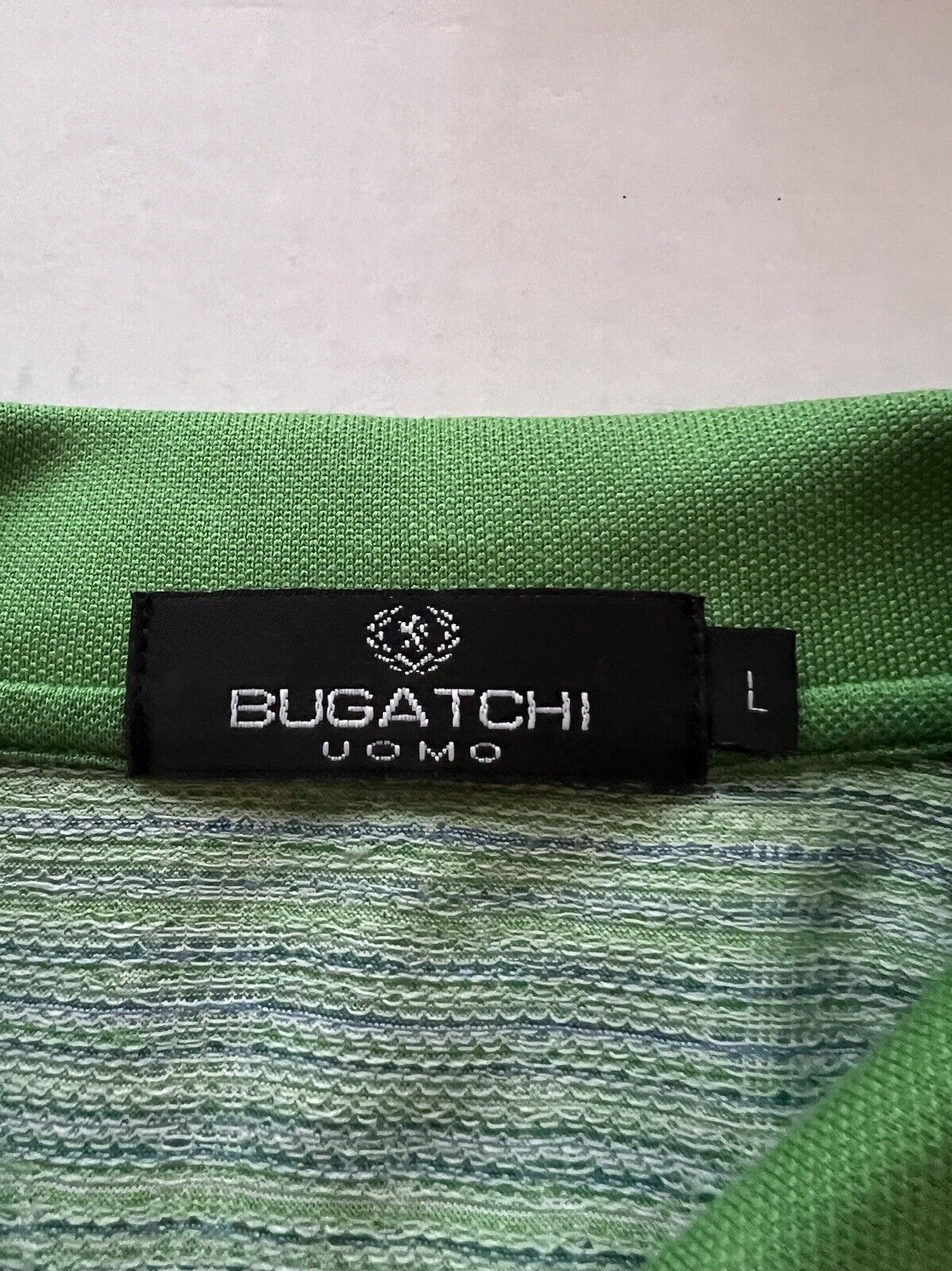 Bugatchi Men’s Green St. Patrick 4 Leaf Clover Polo Uomo Short Sleeve