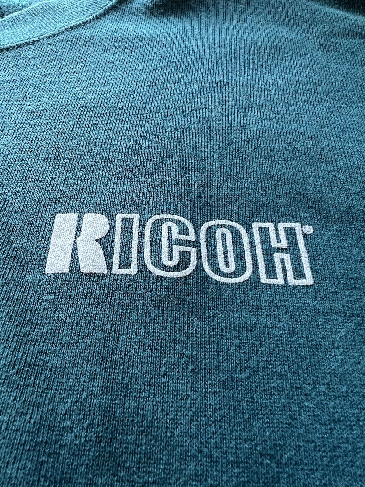 Ricoh Japan Camera Pullover Crewneck Sweater Mens Extra Large Green Jerzees