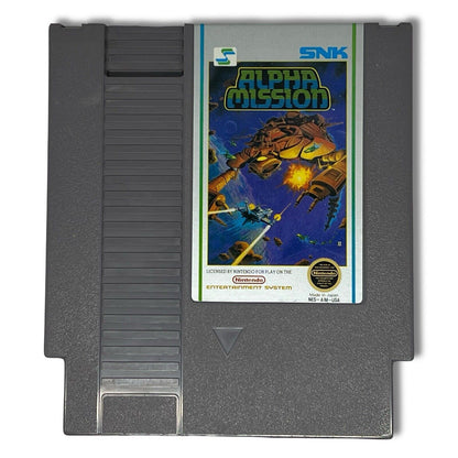 Alpha Mission (Nintendo NES) SNK Made In Japan Clean! Authentic! 3 Hole Variant