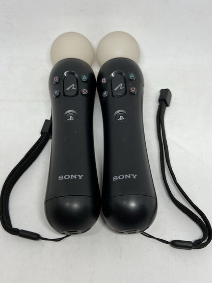 2 Set Pair Of Sony PlayStation Move Motion Controllers - TESTED (CECH-ZCM1U)