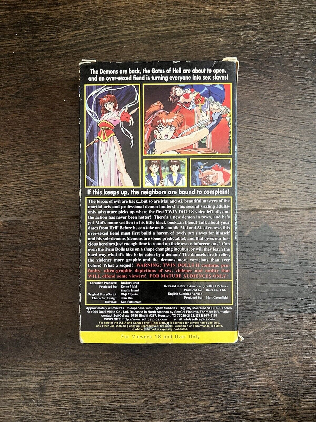 TWIN DOLLS II Return Of Heavenly Beasts (VHS 1994)  Video Anime Manga SoftCel