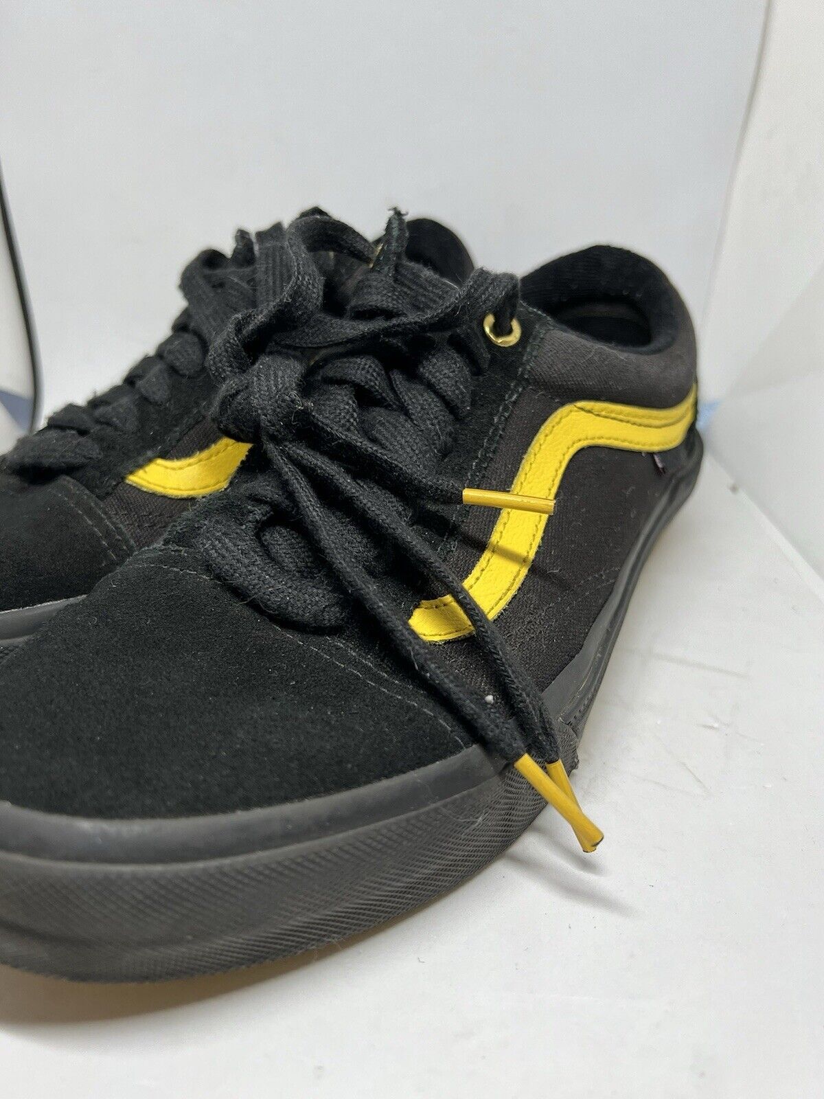 Vans Old Skool Pro BMX Larry Edgar Black Yellow Shoes Lightning Bolt thriftgoblin