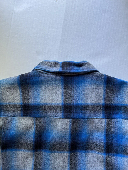 Pendleton The Original Board Shirt Mens Medium USA Virgin Wool Plaid Button Down