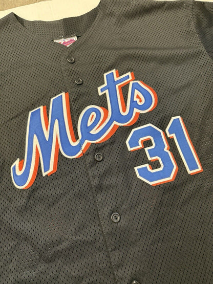 Vintage NEW YORK METS #31  PIAZZA MAJESTIC Authentic SHIRT JERSEY MLB BASEBALL