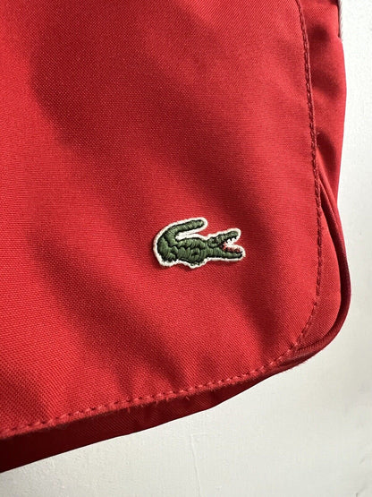 Vintage Red LACOSTE L71 Green Straps Medium MESSENGER BAG Casual 8 School Rare