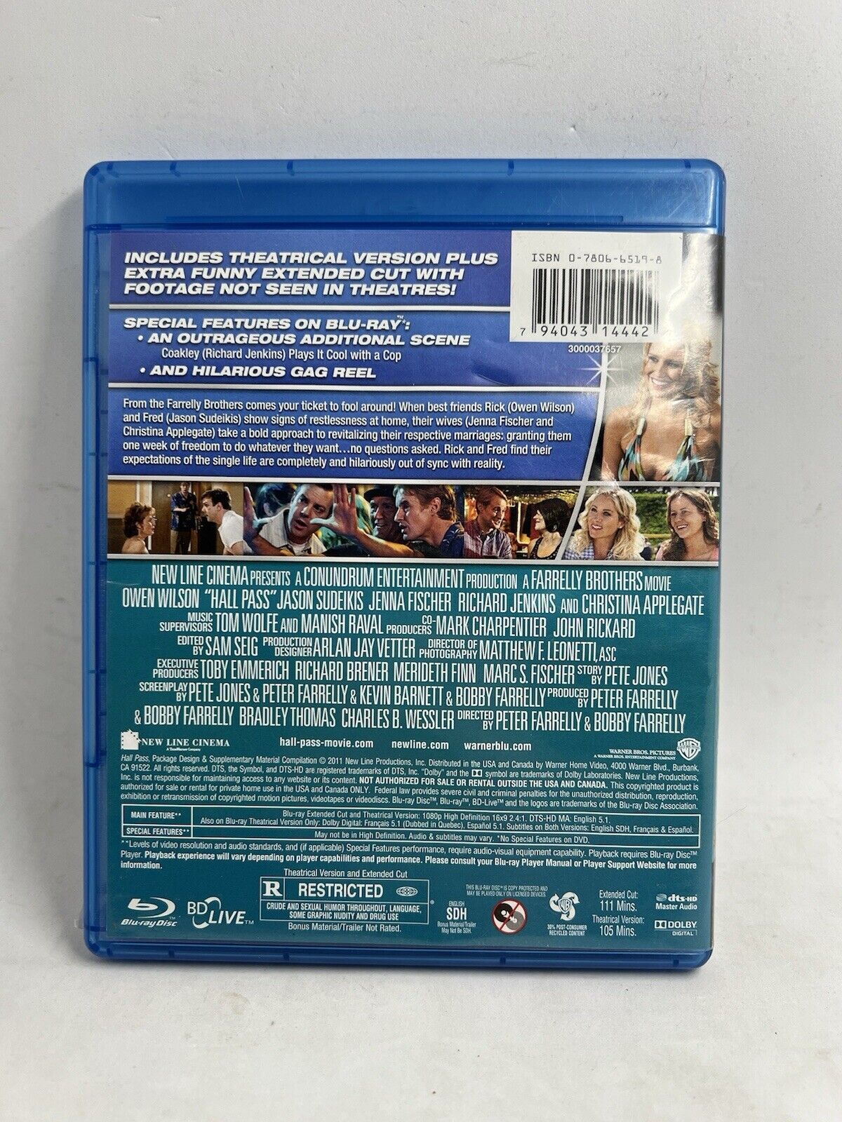 Hall Pass (Enlarged Edition) [Blu-ray] Owen Wilson Jason Sudeikis Extended Cut