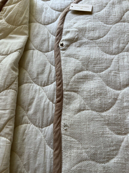 World Market Cream Quilted Button Up Jacket Womens One Size. Fall Collection.