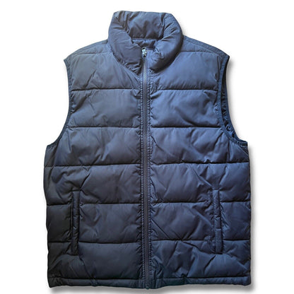 J Crew Puffer Vest Mens Authentic Medium Warm Blue Feather  Zip Front Lookbook