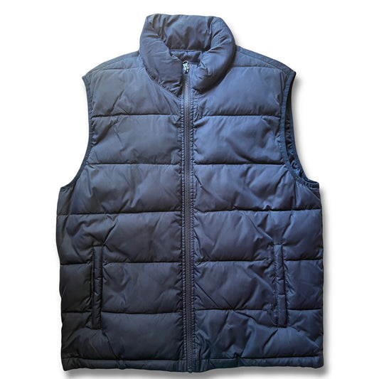 J Crew Puffer Vest Mens Authentic Medium Warm Blue Feather  Zip Front Lookbook