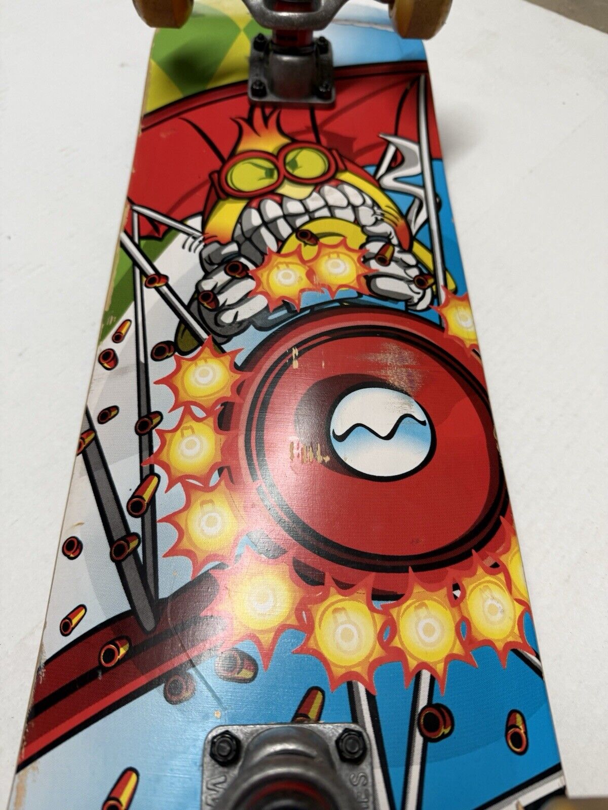 Vintage World Industries Skateboard Complete Full Flame Boy Plane Red Baron Deck