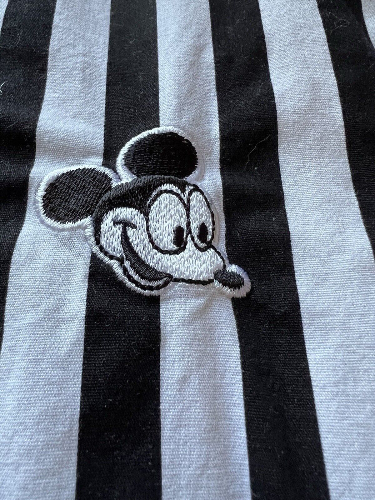 Disney X Forever 21 Mickey Mouse Men Medium Black White Verticle Stripes Japan