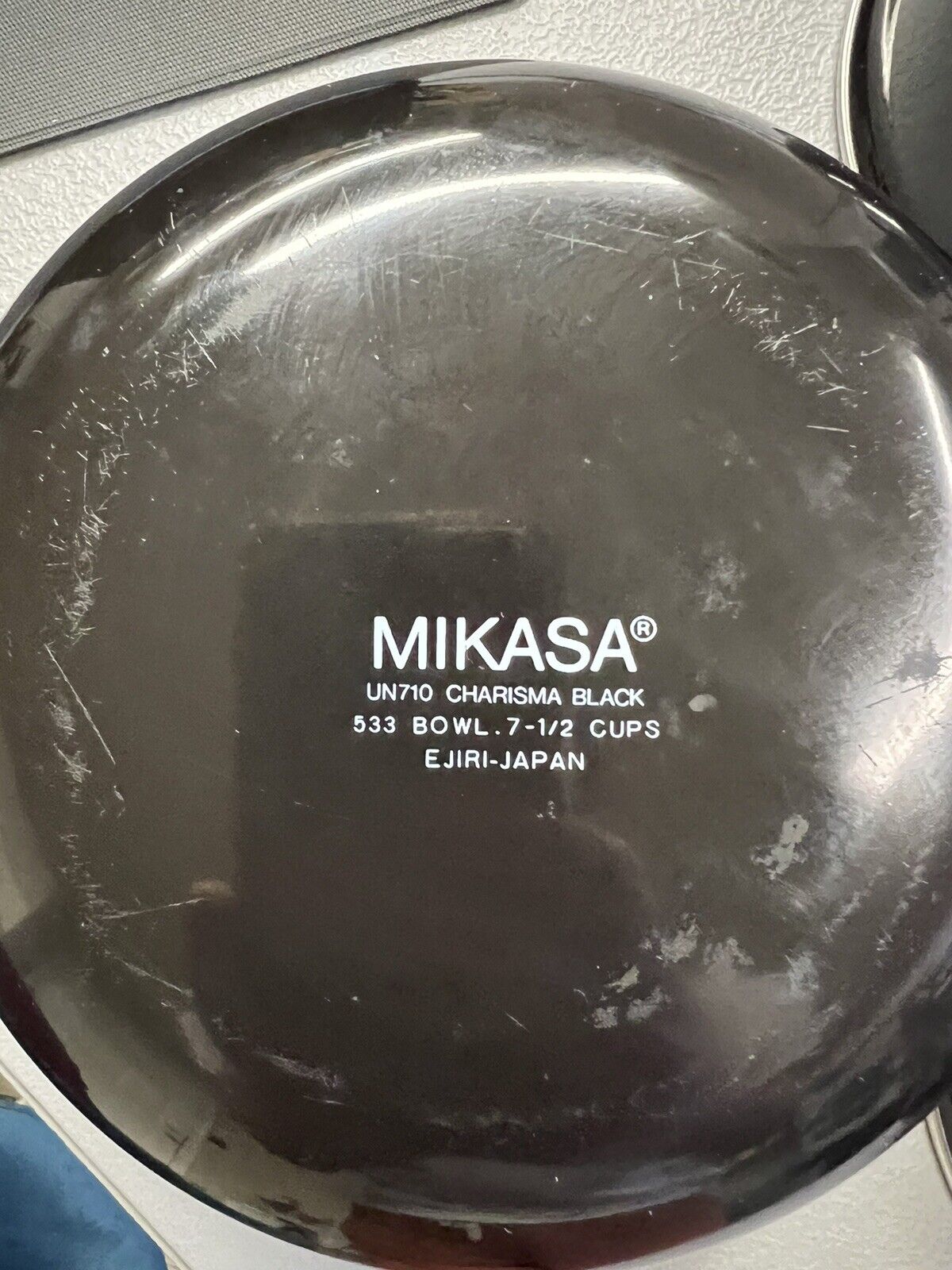 Mikasa Vintage Set of 3 UN710 Charisma Black 531, 532 & 533 Serving Bowls Flower