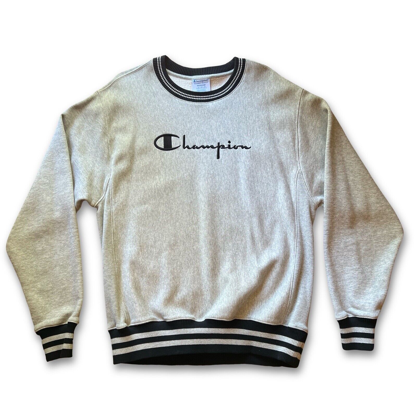 Vintage Champion Reverse Weave Sweatshirt Mens M Gray. Great Fit. Soft Embroider