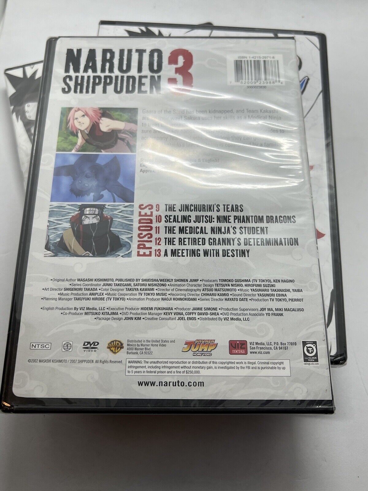 Naruto Shippuden DVD 2007 Volume 1,2,3. Sealed, NiB. Orginal And Uncut. Lot Of 3