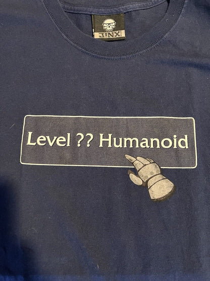 2006 World of Warcraft “Level?? Humanoid” T-shirt Blizzard WOW  Jinx Large Blue