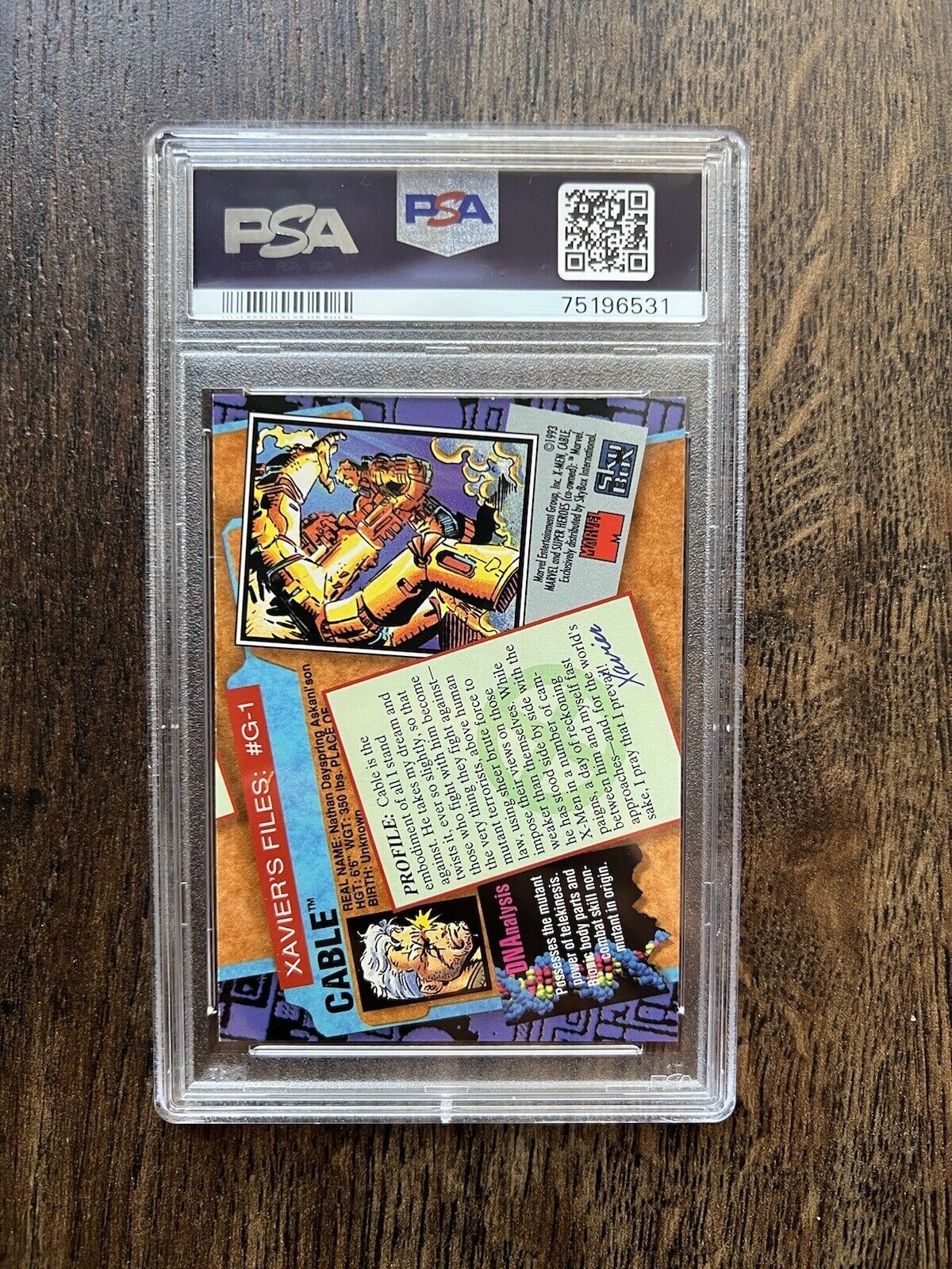 1993 Skybox X-Men 2 #5 Cable - PSA 9 Mint #G-1 Gold Foil