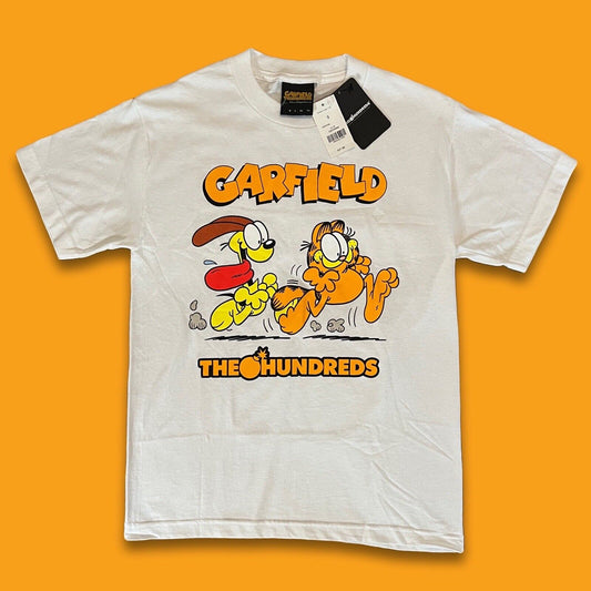 The Hundreds Garfield Mens White Short Sleeve Chase Pullover T-Shirt Size S