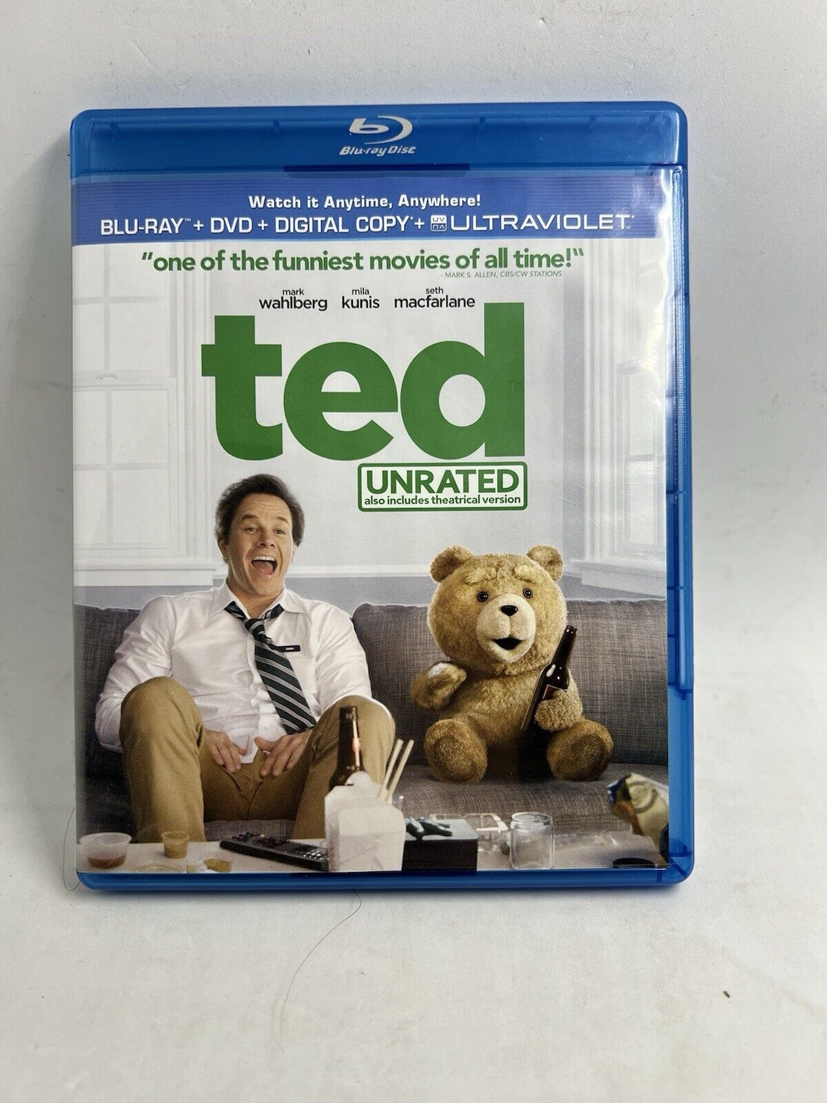 Ted (Blu-ray Disc, 2012, 2-Disc Set, Unrated) Universal Teddy Bear Mark Wahlberg