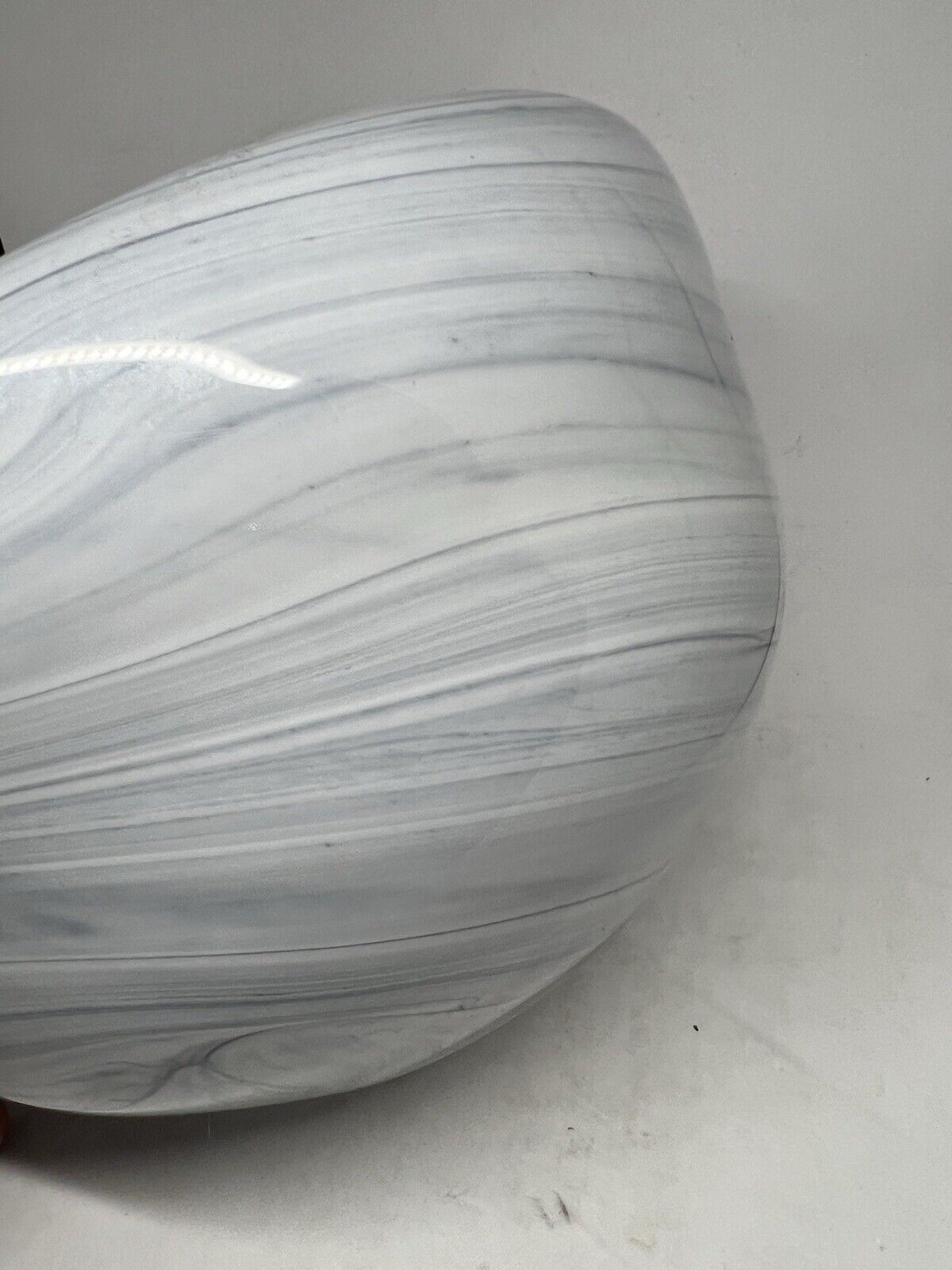 West Elm Small Marble WHT Bowl Decorative Tray Catch all Decor White Blue  Swirl