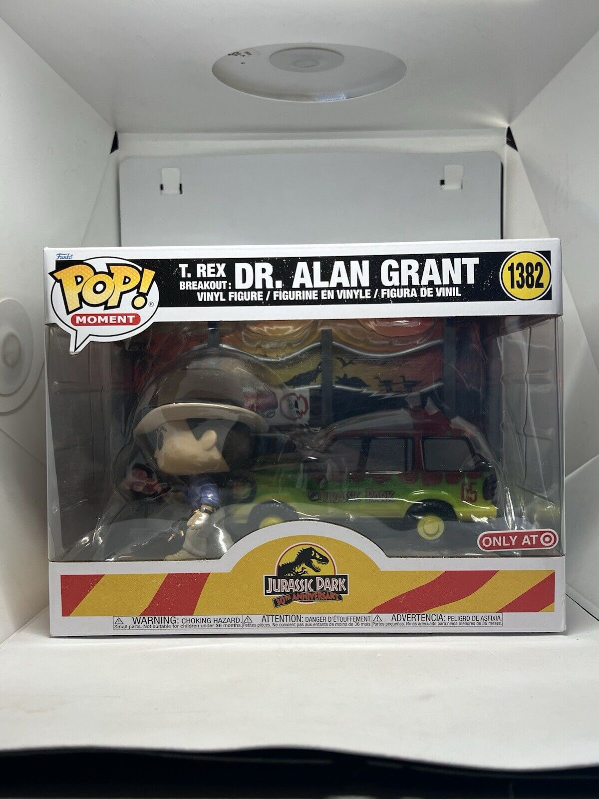 Funko Pop Moment Jurassic Park 1382 T. Rex Breakout Dr Alan Grant Target New