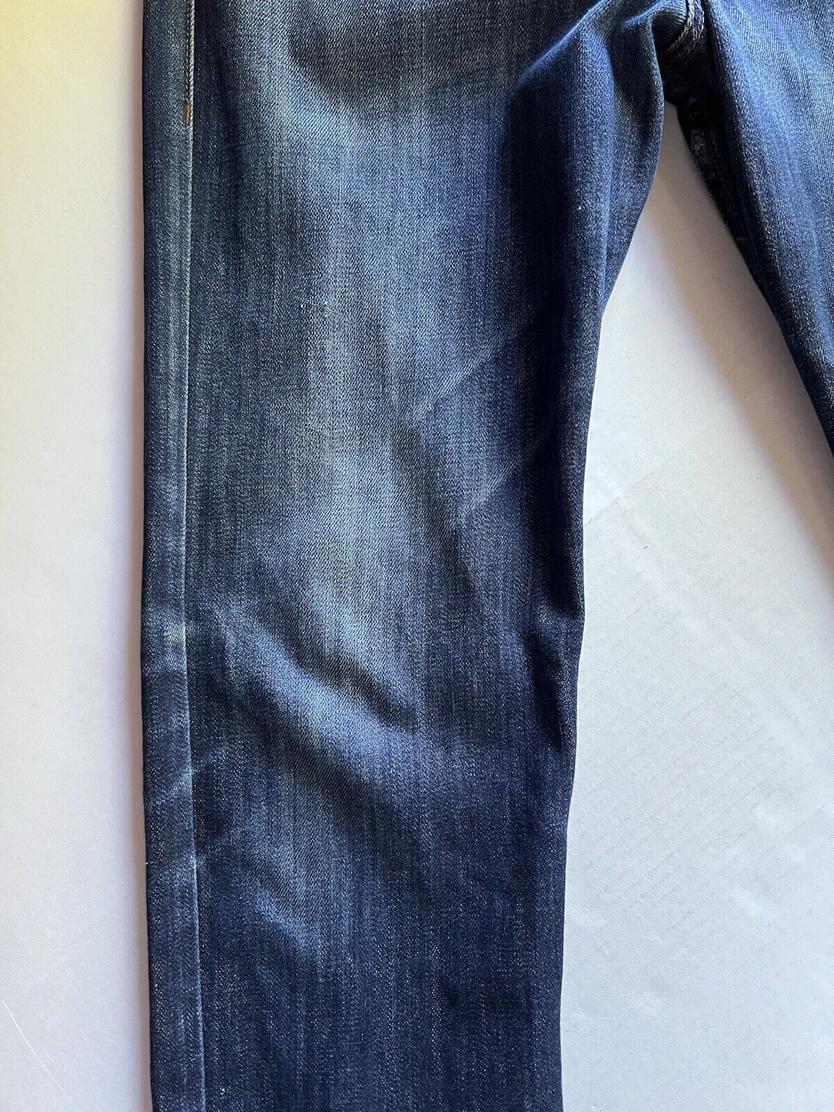 Rare Distressed Naked and Famous Weird Guy 13.5oz Indigo Denim Cotton 01x173 32