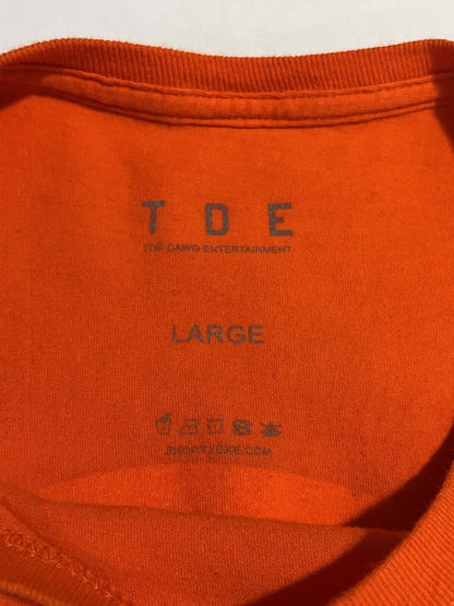 SIR TDE Shirt Mens Orange Short Sleeve Chasing Summer SZA Hip Hop RnB Kdot RARE