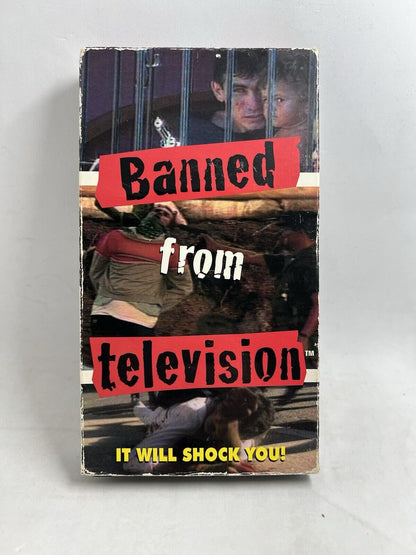 BANNED FROM TELEVISION TV SUPER RARE VHS TAPE 1998 (This Will Shock You!)