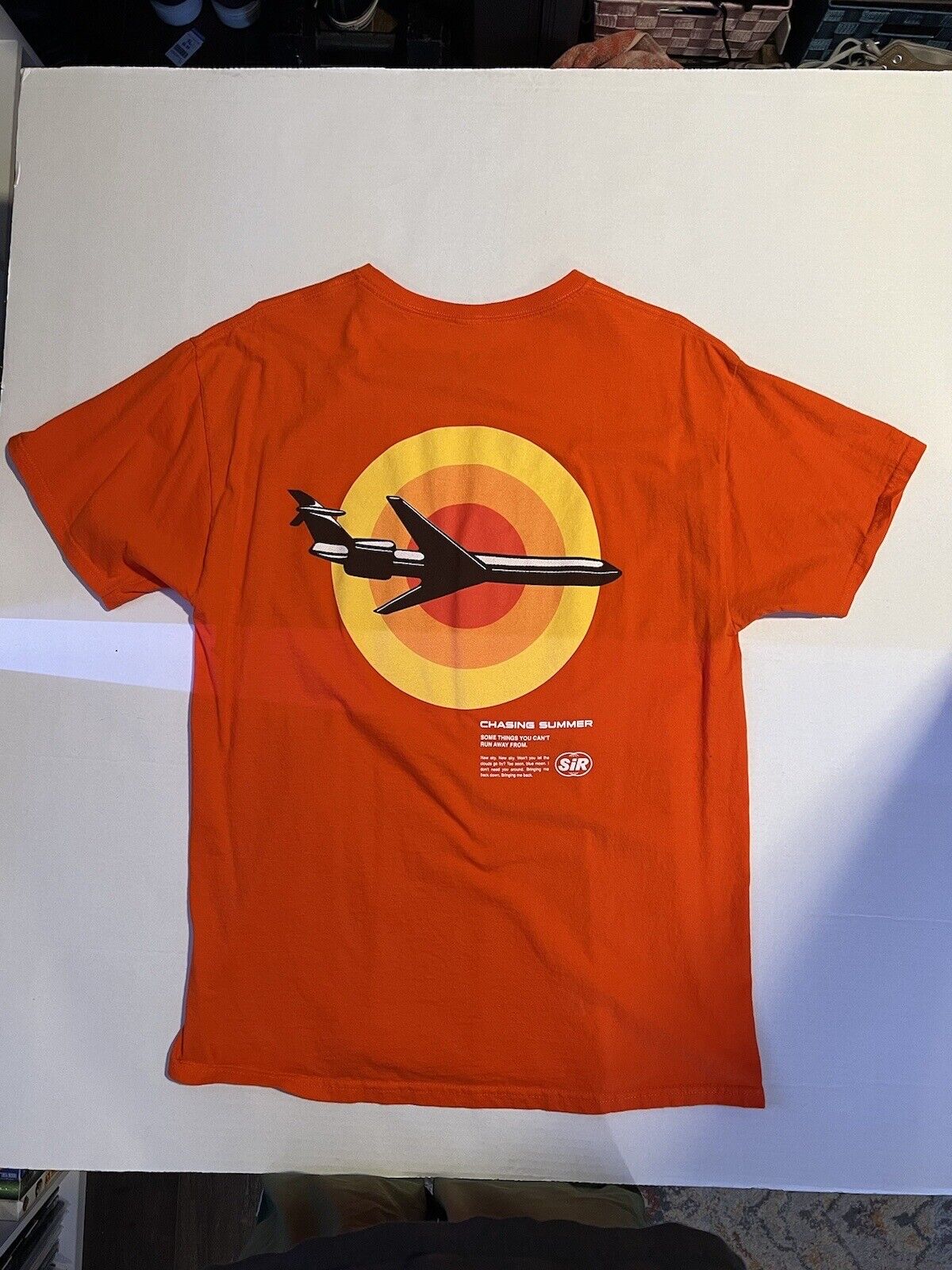 SIR TDE Shirt Mens Orange Short Sleeve Chasing Summer SZA Hip Hop RnB Kdot RARE