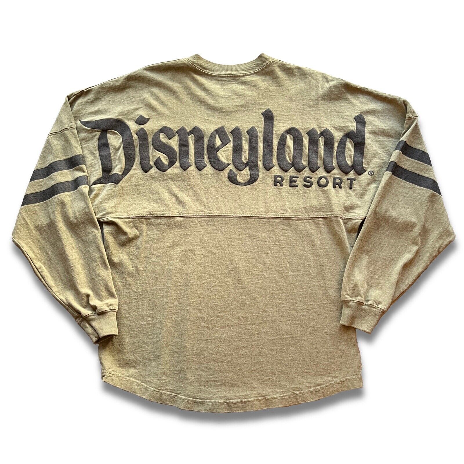 DISNEYLAND SPIRIT JERSEY Army Green Black Disney Oversized Long Sleeve Stripe