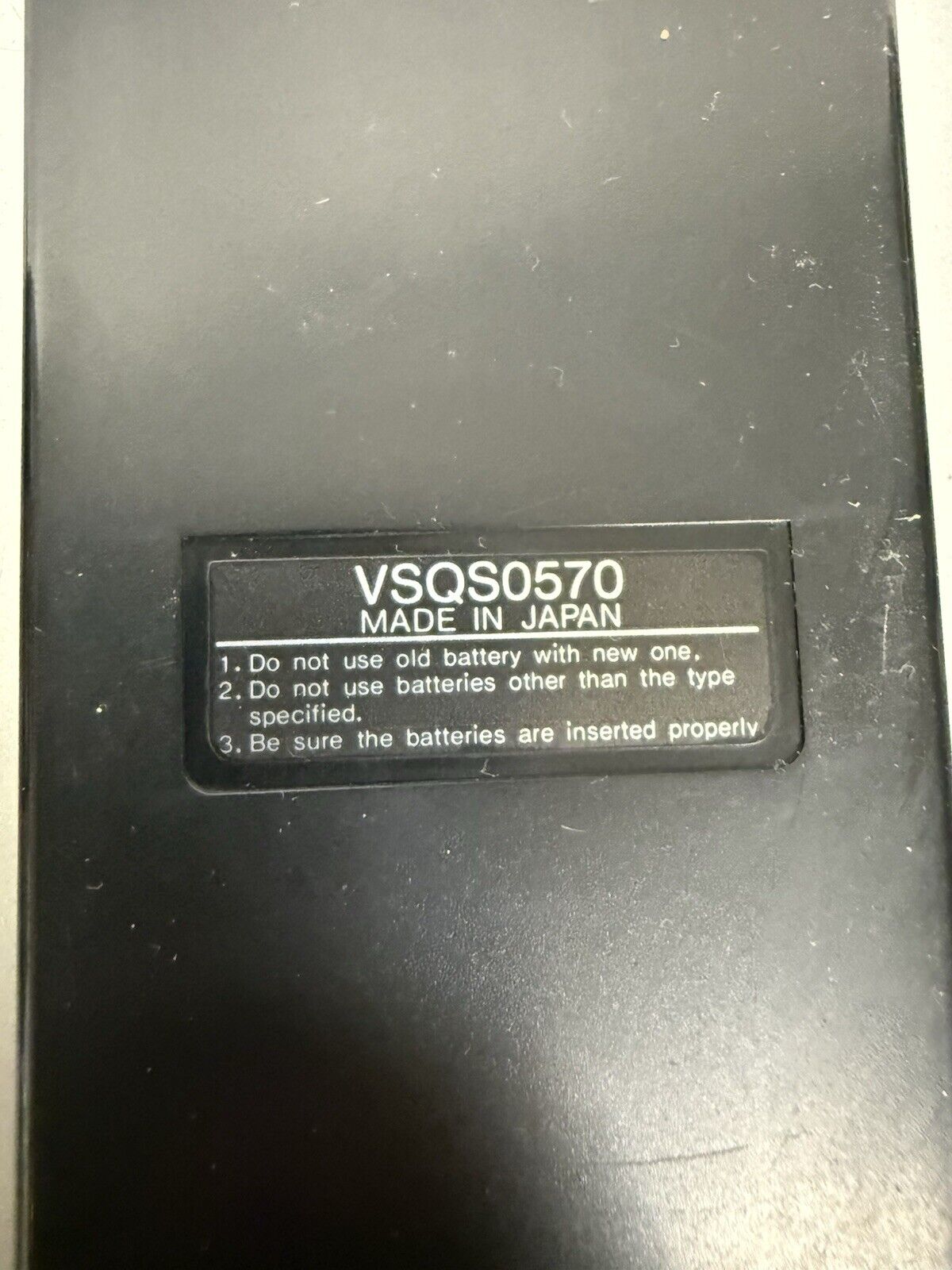 Original Panasonic VSQS0570 Remote Control Clean PV3720B PV4720 VHS Vintage Tape